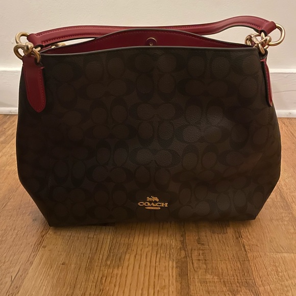 Coach logo leather tote - Picture 1 of 5